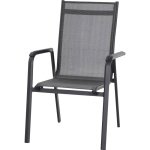 Siena Garden Tesoro M29542 Tuinstoel Aluminium, Kunststof Antraciet (mat), Zwart, Zilver