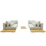 Suns Aspen Ibiza loungeset - Soft green - 2 loungetafel