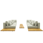 Suns Aspen Ibiza loungeset - Soft green - 2 loungetafels