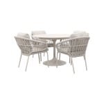 Suns Tosca/Nova ronde tuinset Ø120 cm. (5-delig) - Zand