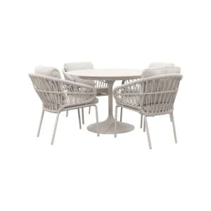 Suns Tosca/Nova ronde tuinset Ø120 cm. (5-delig) - Zand