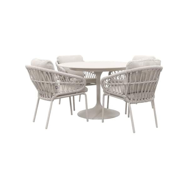 Suns Tosca/Nova ronde tuinset Ø120 cm. (5-delig) - Zand