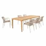 Taste Barista/Liam tuinset 240x100cm. (7-delig) - Latte/Teak