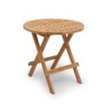 Teak inklaptafel Cross Mini Teak - Buitengewoon de boet