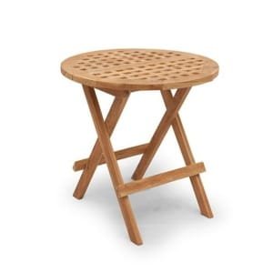 Teak inklaptafel Cross Mini Teak - Buitengewoon de boet