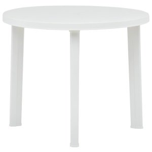Tuintafel 89 cm kunststof wit