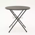 Tuintafel Inklapbaar Antraciet Rond 80 cm Zwart Klaptafel Basic Strekmetaal Sow Shin Europe
