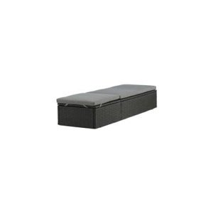 Venture Home Quad Zonnebed 37,5 x 198 x 60,5 - Zwart
