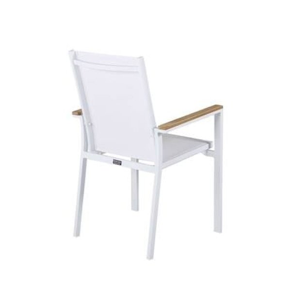 Venture Home Texas Eetkamerstoel 60 x 90 x 56 - Wit - 2-pack