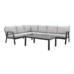 Viento/Atlanta hoek loungeset (4-delig) - Royal Grey/Antraciet