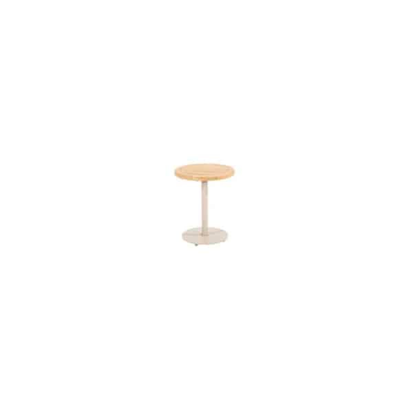 Volta teak bijzettafel centrale poot latte 45 cm dia. H55 cm 4SO - 4so