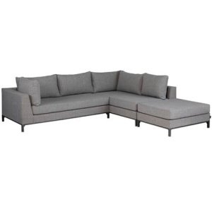 Woood Sicilië Loungeset All Weather - Ash Grey - Rechts