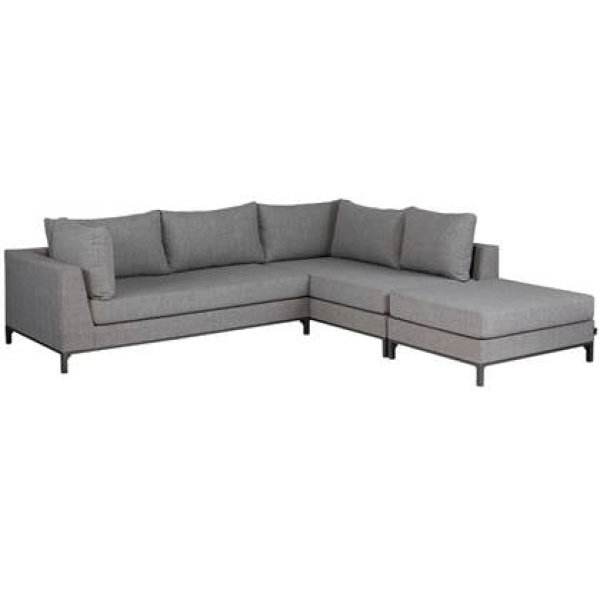Woood Sicilië Loungeset All Weather - Ash Grey - Rechts