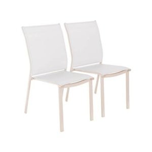 sweeek - Stapelbare tuinstoel van aluminium en textilene (Set van 2)