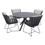 4 Seasons Fabrice/Locarno ronde tuinset - 5-delig - 130 cm.