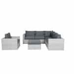 Atlanta wicker loungeset 5-delig - Vintage grey - Garden impressions