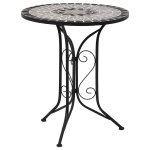 Bistrotafel mozaek 60 cm keramiek grijs
