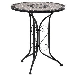 Bistrotafel mozaek 60 cm keramiek grijs