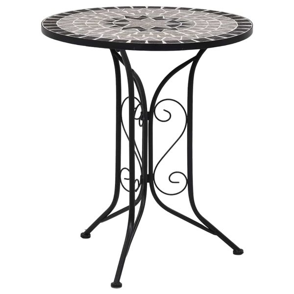 Bistrotafel mozaek 60 cm keramiek grijs