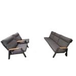 Carouge loungeset 3 delig teak antraciet - Driesprong collection