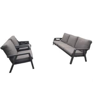 Domenico loungeset 3 delig antraciet zonder tafel - Driesprong collection