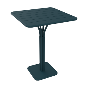 Fermob Luxembourg tuintafel hoog 80x80 cm Acapulco Blue