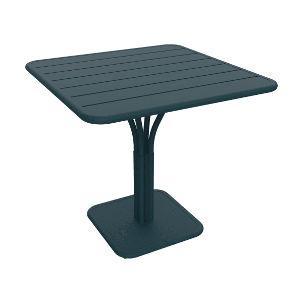 Fermob Luxembourg tuintafel kolom 80x80 cm Acapulco Blue