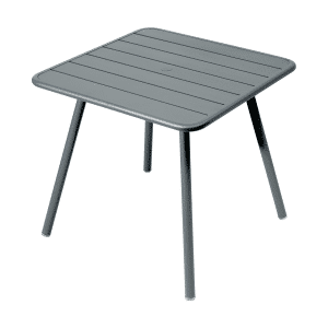 Fermob Luxembourg tuintafel vierpoot 80x80 cm Storm Grey