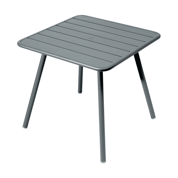 Fermob Luxembourg tuintafel vierpoot 80x80 cm Storm Grey
