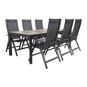 Hartman Roma|Kings tuinset antraciet - 220x100 cm.