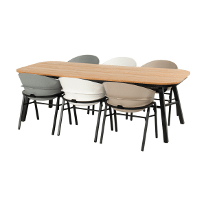 Hartman Tubb verstelbare tuinset 240x100 cm. (7-delig) - Teak/Kleurenmix