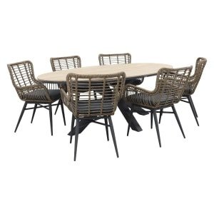 Jasmine - Natural / Garden Impressions Edison 220 x 115 cm. - ovale tuinset