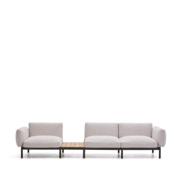Kave Home 3-zits Bank Sorells Met tafel - Beige Kave Home 3-zits Bank Sorells Met tafel - Beige