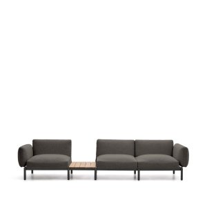 Kave Home 3-zits Bank Sorells Met tafel - Grijs