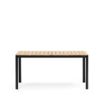 Kave Home Bona tuintafel 160x90 cm zwart teak hout