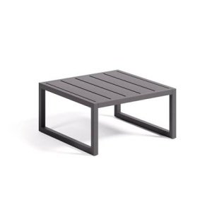 Kave Home - Comova bijzettafel voor buiten in zwart aluminium 60 x 60