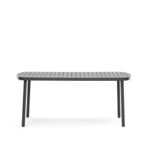Kave Home Joncols tuintafel 180x90 cm grijs