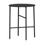 Lisomme Mila metalen tuin bijzettafel zwart - Ø 40 cm