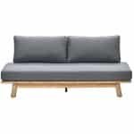 Lunar 2-zits bank acacia white wash/rope dark grey/mystic grey - Garden impressions