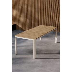 Nohr Tuintafel Anndria 210 x 90cm - Beige/Houtlook