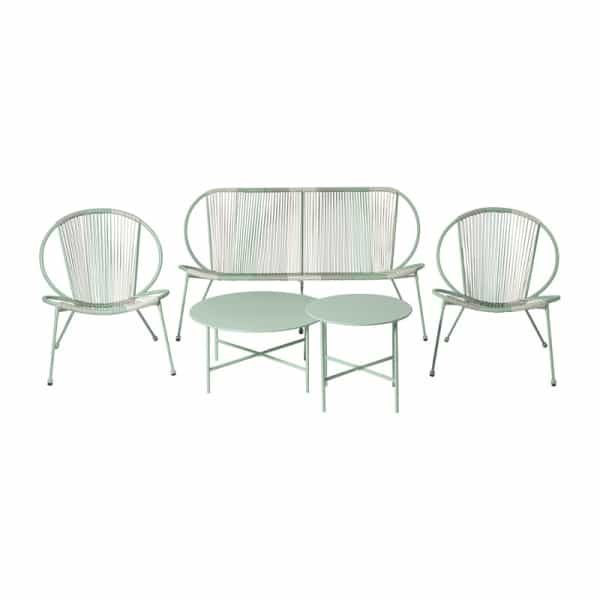 Tuinset Lugo - groen/beige - 5-delig