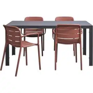 Tuinset Savoie Nice - terracotta - 5-delig - 160 cm - Leen Bakker