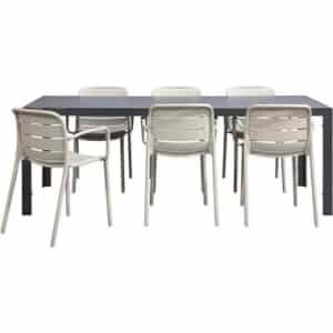 Tuinset Savoie Nice - zand - 7-delig - 215 cm - Leen Bakker