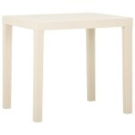 Tuintafel 79x65x72 cm kunststof wit