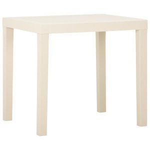 Tuintafel 79x65x72 cm kunststof wit