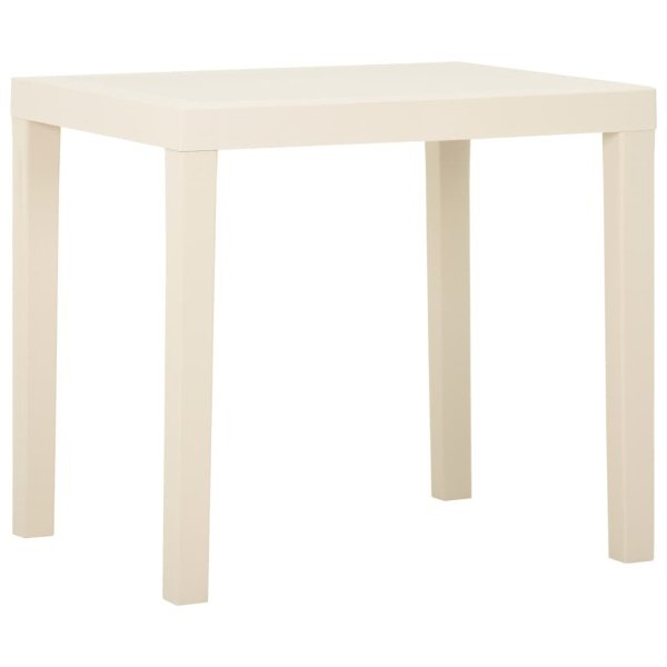 Tuintafel 79x65x72 cm kunststof wit