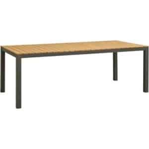 Tuintafel Toulon - antraciet - 74x212x100 cm - Leen Bakker