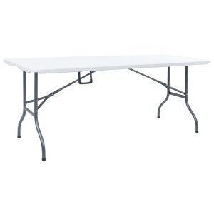 Tuintafel inklapbaar 180x72x72 cm HDPE wit