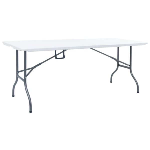 Tuintafel inklapbaar 180x72x72 cm HDPE wit