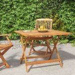 Tuintafel inklapbaar 90x90x75 cm massief acaciahout